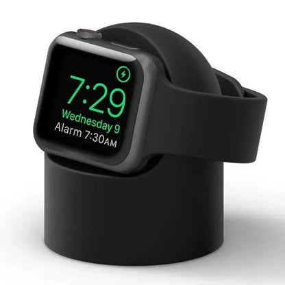 Apple Watch Silicone Charging Dock Stand - Desktop Holder for Apple Watch Ultra, Series 2–9 and SE Models