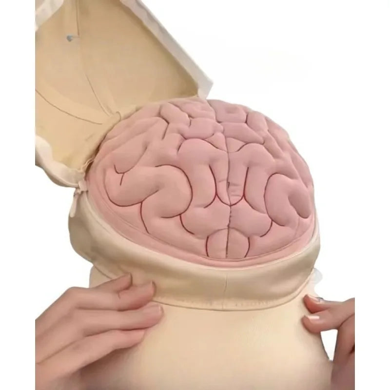 Brain-Shaped Baseball Cap - Creative Open-Close Design Fashion Hat for Men and Women
