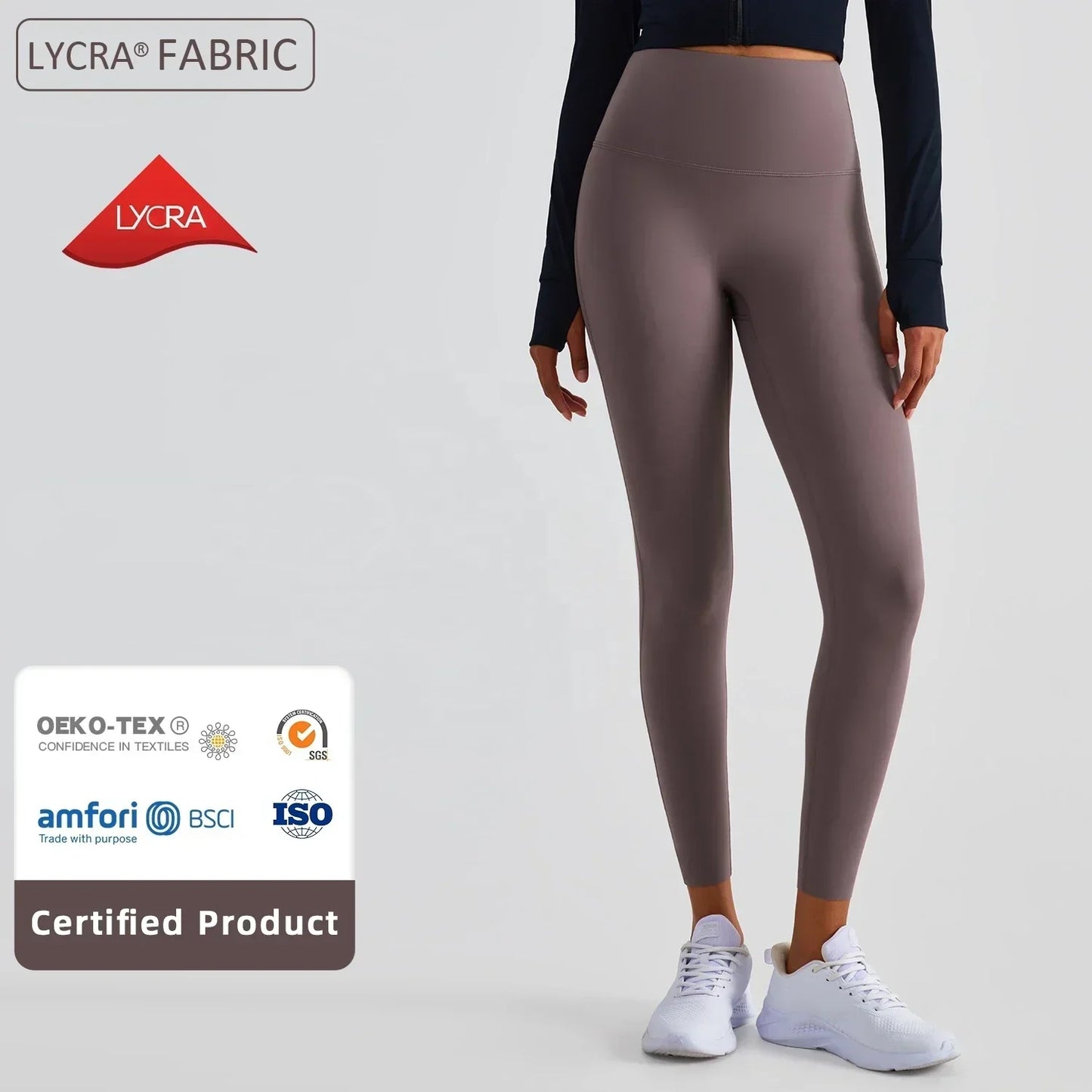 Women’s Lycra Four-Way Stretch Yoga Pants – High Waist Seamless Sports Leggings, T-Line Free Gym Fitness Wear