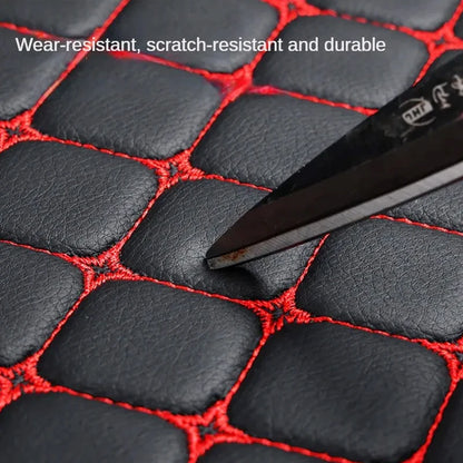 Universal PU Leather Car Seat Cover - Minimalist Soft Seat Cushion Protector with Storage Pocket for Car Interior Accessories