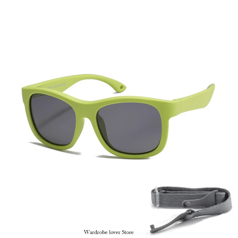 2025 Polarized Kids Sunglasses – UV400 Infant & Toddler Shades with Soft Frame and Safety Cord for Ages 1–3