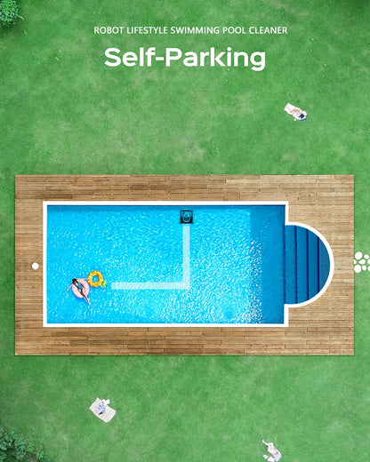 Robot Swimming Pool Cleaner – Cordless, APP-Controlled, Rechargeable 6400mAh Lithium Battery, Route Planning for Tiles, PVC, Mosaic, Cement