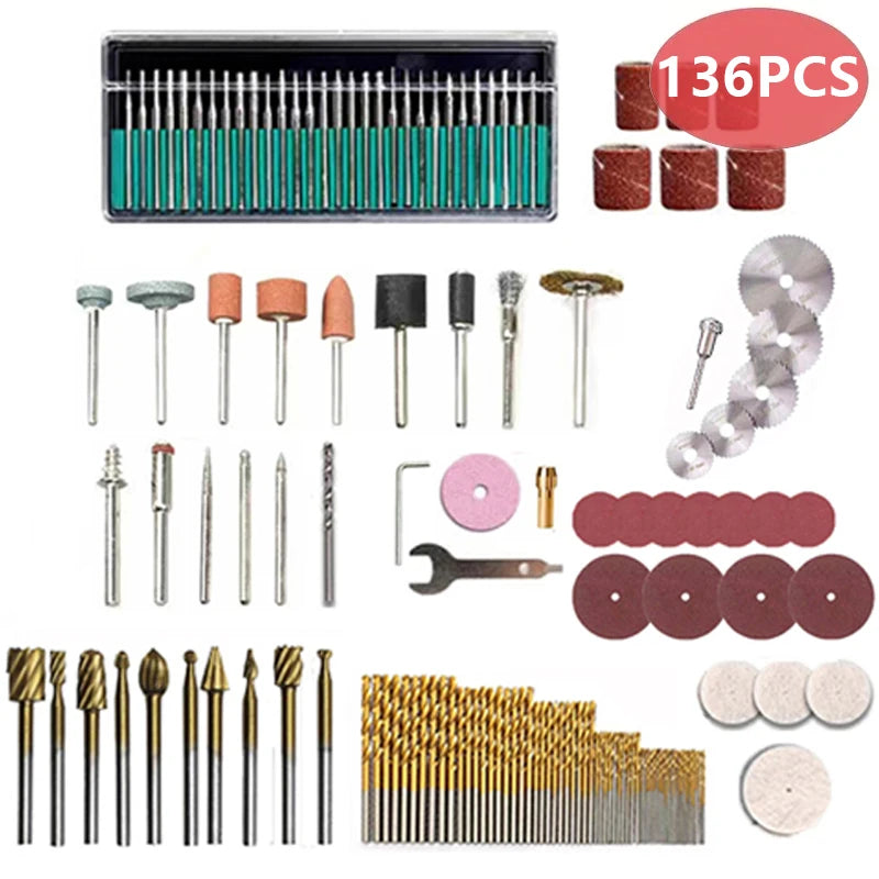 147/262PCS Rotary Tool Accessory Set for Dremel – Grinding, Polishing & Mini Drill Accessories Kit for Multi-Function Power Tool Use
