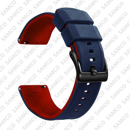 Premium Silicone Watch Band - Quick Release Rubber Replacement Strap for 18mm 20mm 22mm Watches