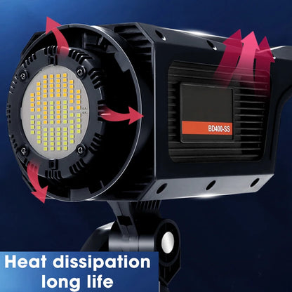150W LED Video Light - Daylight-Balanced Photography & Live Streaming Lamp with Remote Control and 3-Color Lighting