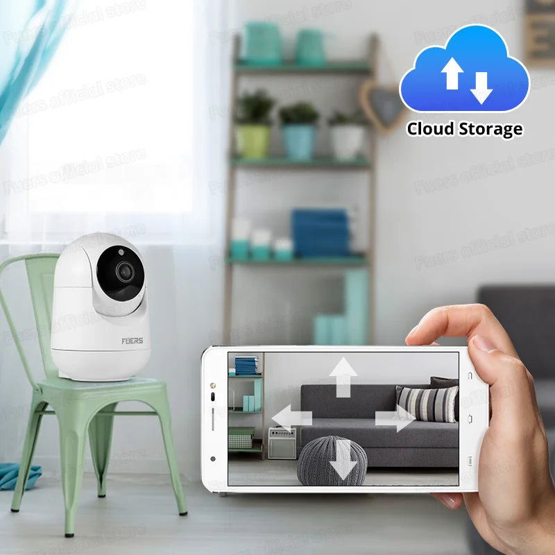 FUERS 4K 8MP WiFi Pet & Baby Security Camera – Wireless Tuya Smart Home Mini Surveillance IP Cam
