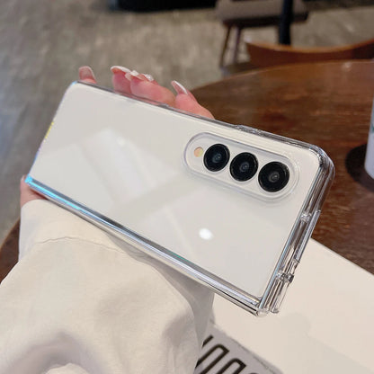 Transparent Acrylic Shockproof Phone Case for Samsung Galaxy Z Fold 6/5/4/3 – Hard Protective Back Cover
