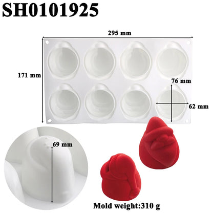 Christmas Silicone Cake Molds — Tree, Snowflake & Hat Shapes for Mousse, Chocolate & Holiday Baking