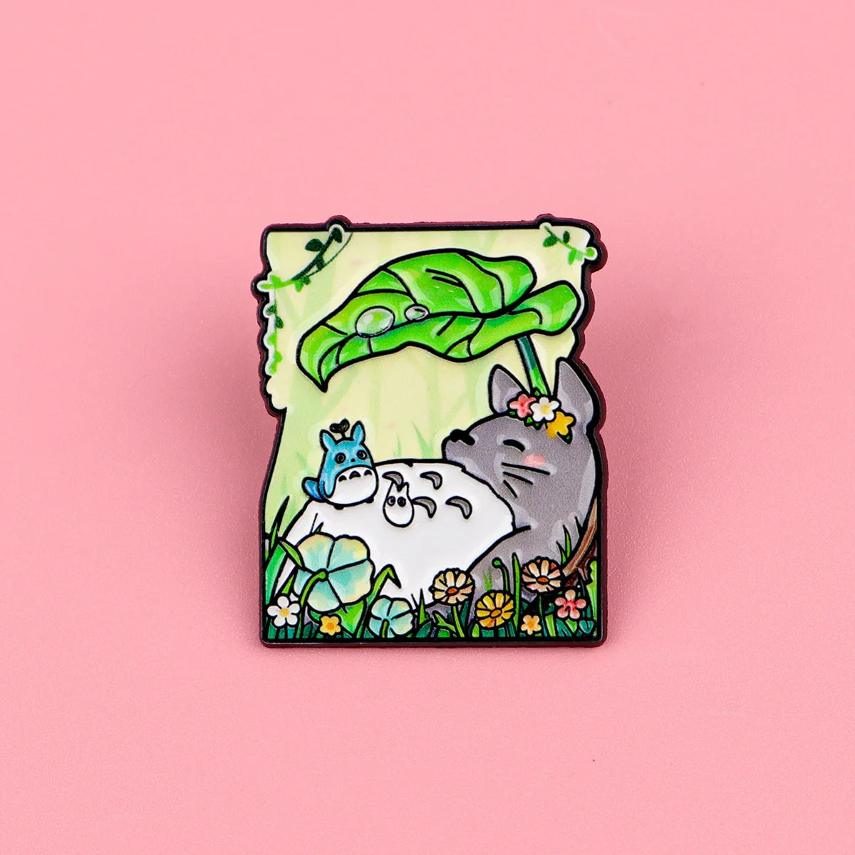 Cute Anime Cat Enamel Pins – 2-Piece Metal Lapel Brooch Set for Clothing, Bags and Fan Gifts