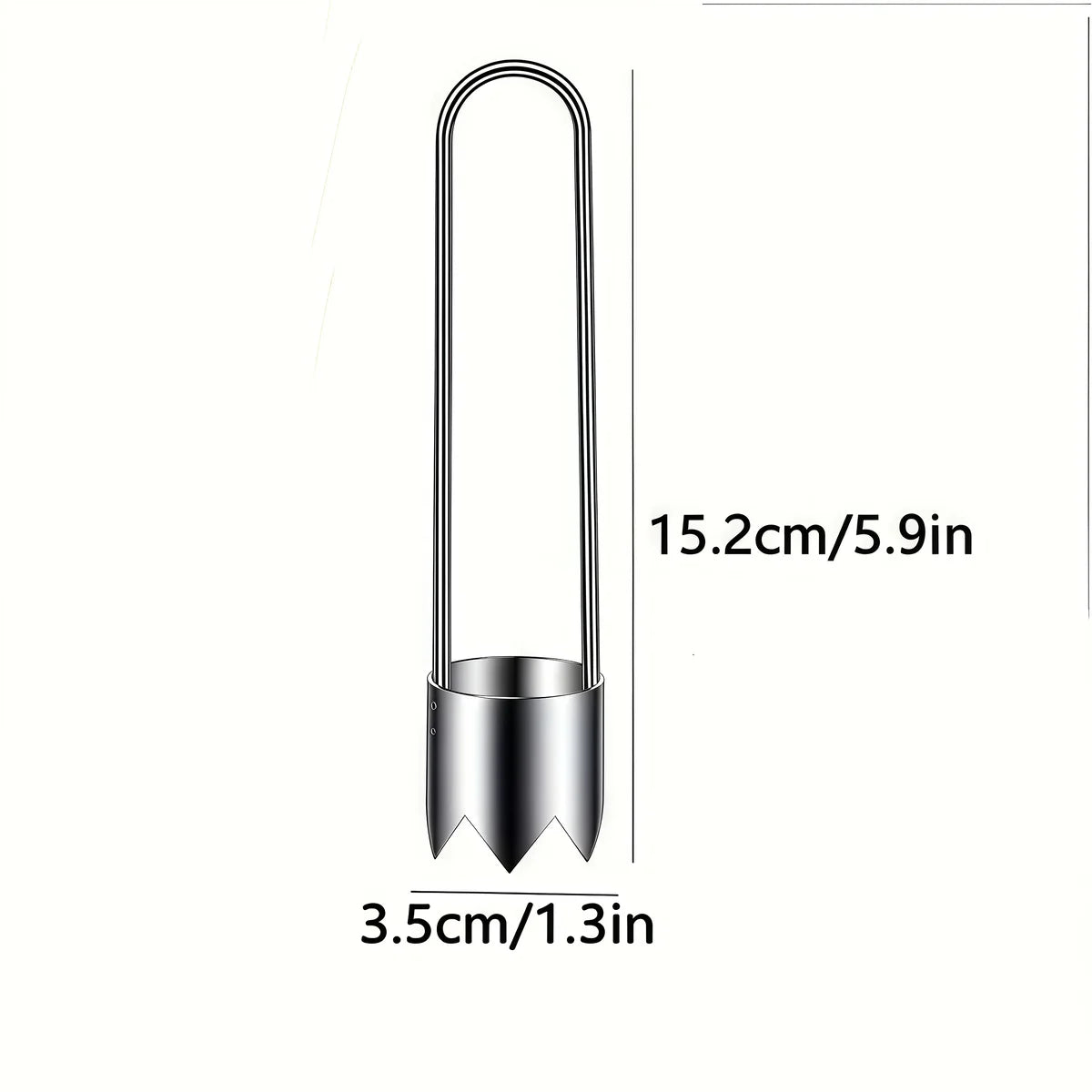 Stainless Steel Fruit & Vegetable Corer – Universal Kitchen Gadget for Apple, Pear, Tomato & Red Bell Pepper Seed Removal