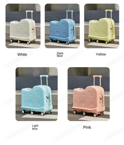 Kids Ride-On Suitcase with 360° Wheels & TSA Lock – Lightweight Cabin Luggage for Boys and Girls