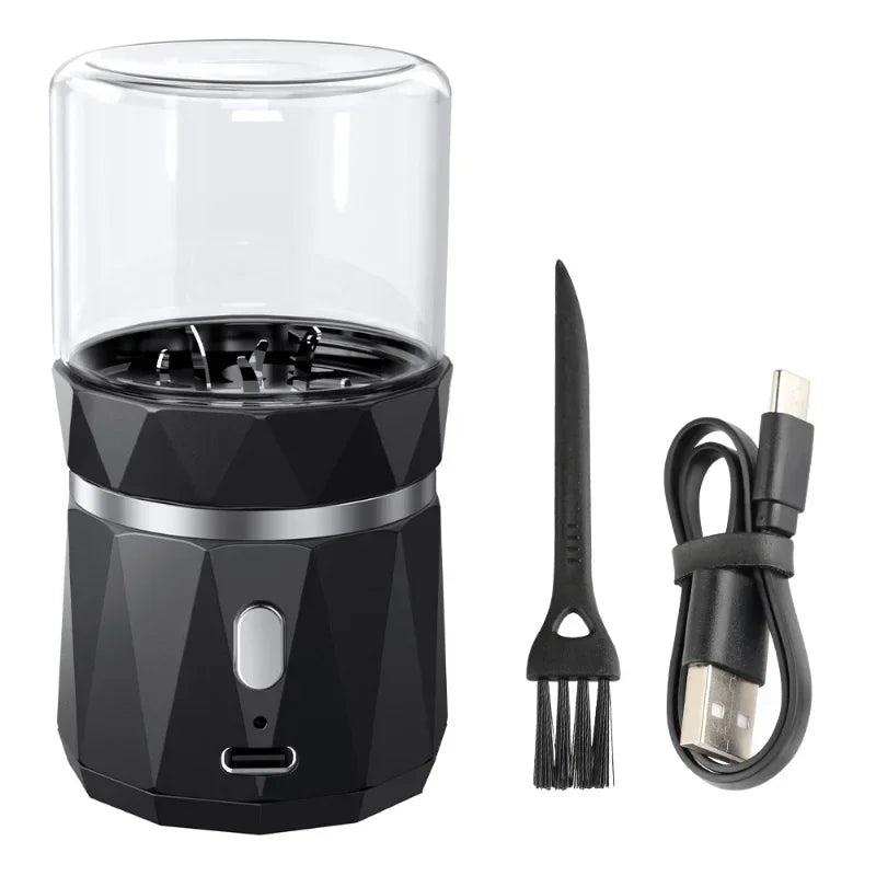 SMO Portable Electric Tobacco & Herb Grinder – Dry Grass Crusher Machine with Intelligent Touch Smoke Prevention