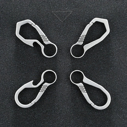 Titanium Key Chain - Lightweight Men’s EDC Quickdraw Carabiner Buckle Key Ring Outdoor Tool