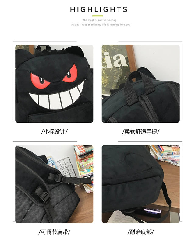 New Fashion Women's Backpack — High-Quality Large Capacity Computer Bag with Cartoon Pattern, Soft Fabric Shoulder Handbag