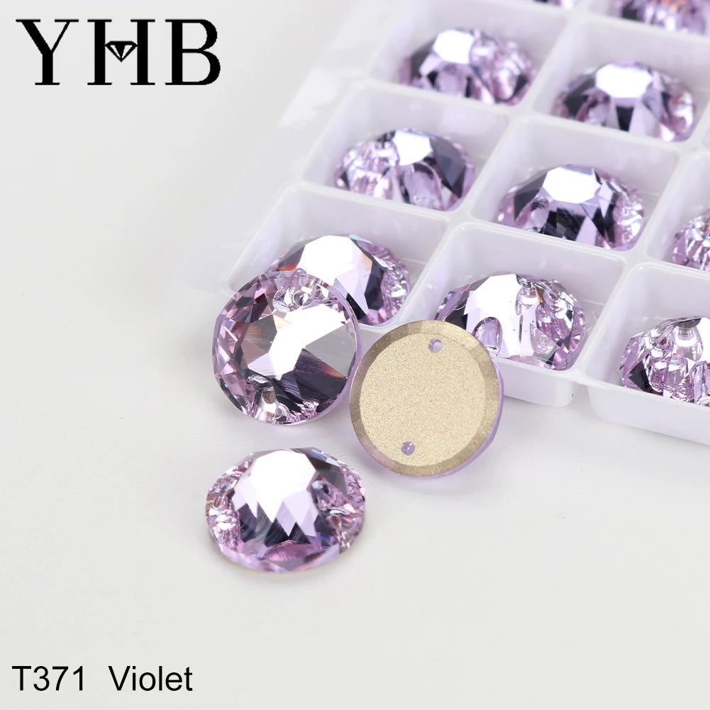 YHB XIRIUS AB Moonlight Glass Crystal — Flatback Sew-On Rhinestones for Garments, Clothes & Bags
