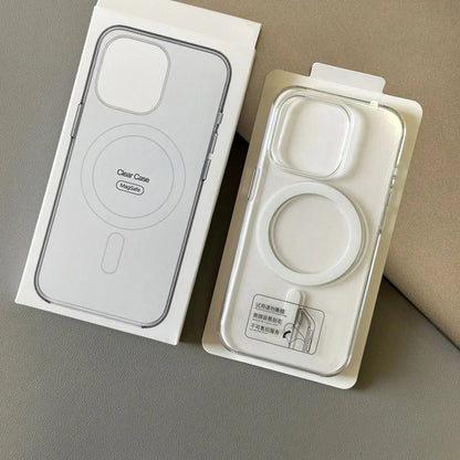 Original Animation Magnetic Case for iPhone 12-16 Pro Max — Transparent Hard PC Cover with MagSafe