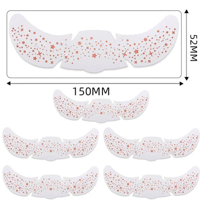 6pcs Hot Stamping Freckles Makeup Patches – Metallic Gold & Silver Temporary Tattoo Stickers for Face