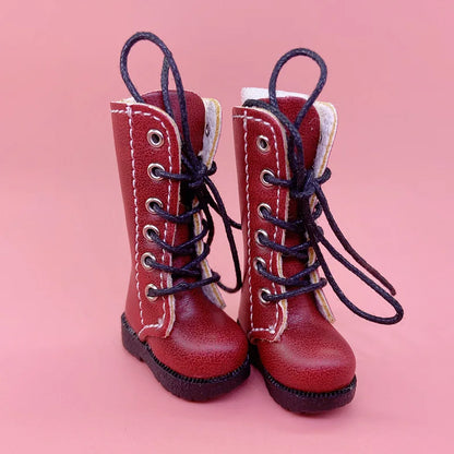 Tilda 3.2cm Doll Boots — 1/6 Mini Leather Shoes for Blythe, Azone & BJD Dolls