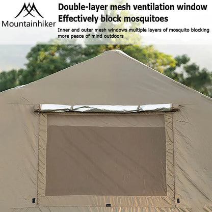 MOUNTAINHIKER One-Button Automatic Ridge Tent – Large Outdoor Shelter with Two Bedrooms & Living Room for Camping & Beach