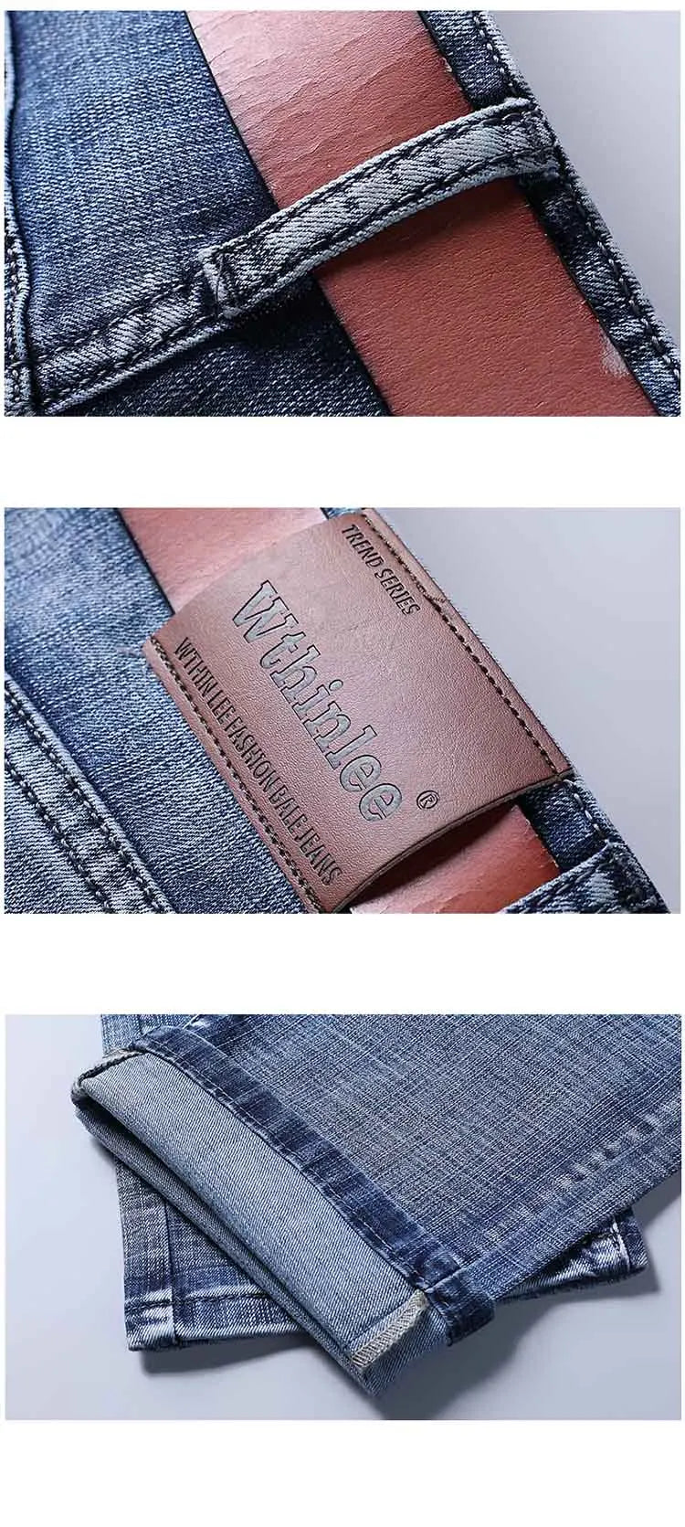 Men’s All-Match Brand Trousers – High-Quality Business Casual High Waist Denim Jeans for All Seasons