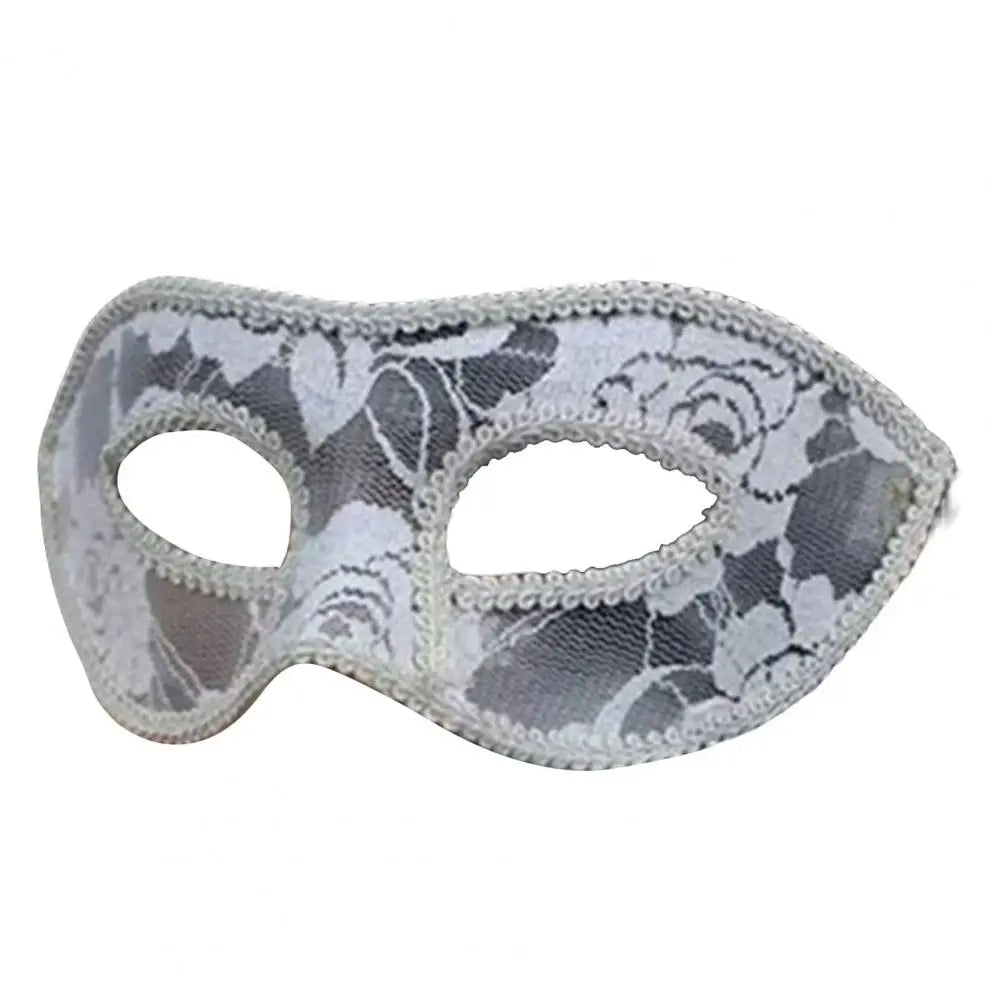 Lace Ribbon Masquerade Eye Mask - Handmade Venetian Cosplay Costume for Women & Men