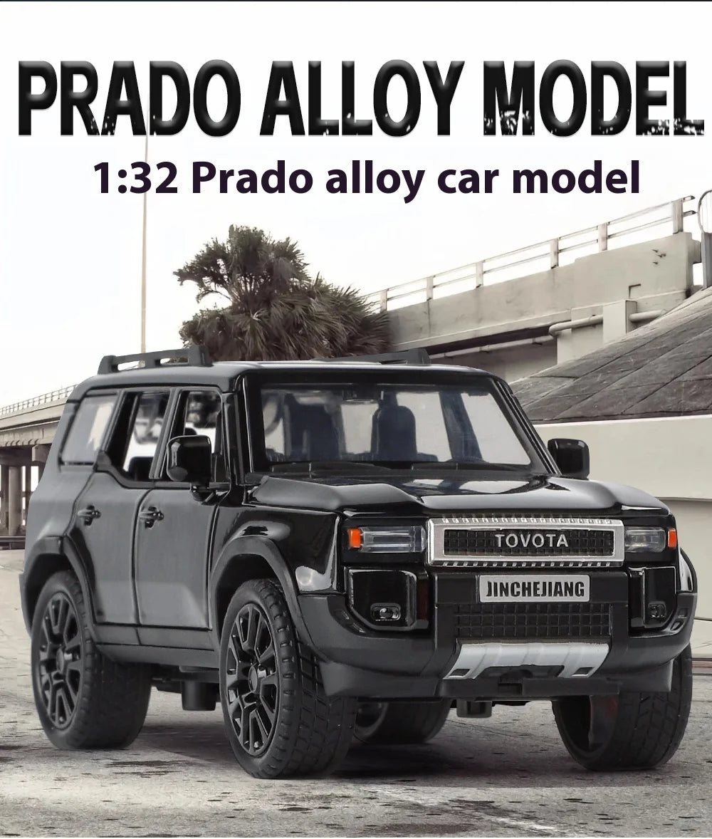 1:32 Toyota Prado Land Cruiser Alloy Diecast Model Car – Off-Road Toy for Kids & Collectible Gift