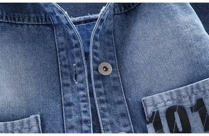 Mickey Denim Jacket for Kids – Cartoon Jean Coat for Boys & Girls, Stylish Autumn Outerwear