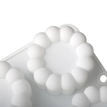 6 or 12 Cell Wavy Lace Cylindrical Silicone Cake Mold — Mousse & Dessert Baking Tool for Party Pastry