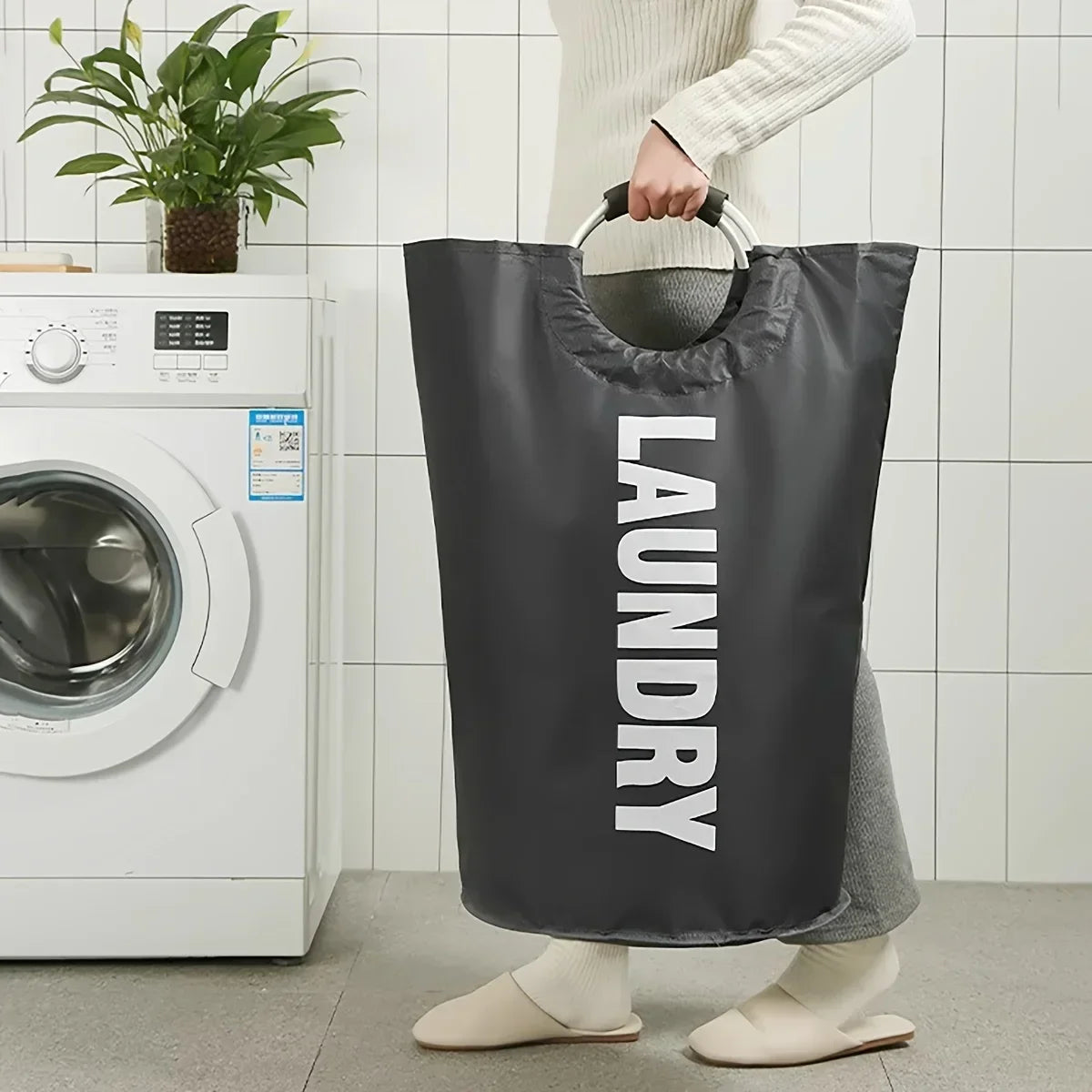 Oxford Fabric Foldable Laundry Basket – Large-Capacity Dirty Clothes Storage Bag for Home, Dorm & Laundry Room