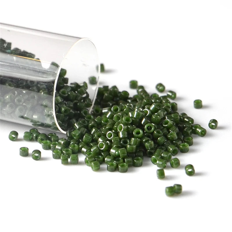 Miyuki Delica 11/0 Seed Beads - Glazed Luster Glass Beads for DIY Jewelry Making