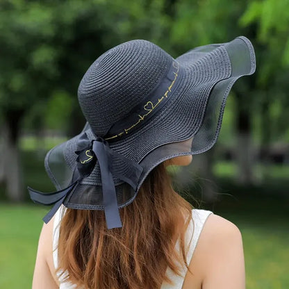 Women’s Summer Beach Straw Hat – Style Large Brim Sun Protection Hat for Vacation & Outdoor Fashion