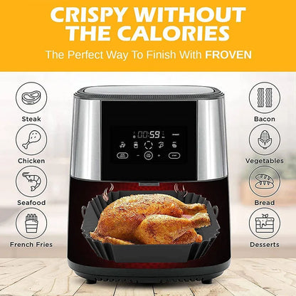 Reusable Silicone Air Fryer Liners Food Safe Non-Stick Pot for Air Fryer Basket Accessories
