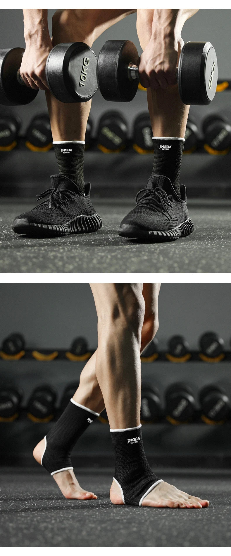 Elastic Breathable Ankle Support Sleeves - One Size for Running, Basketball & Cycling