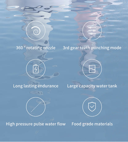 Teeth Water Flosser – Portable Electric Oral Irrigator for Home Dental Cleaning, Rechargeable & Waterproof