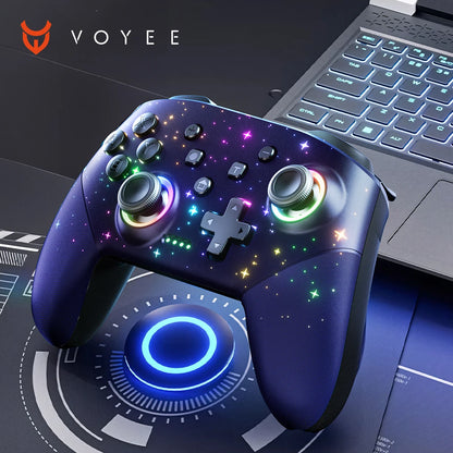 LED Star Wireless Pro Controller for Nintendo Switch, Switch Lite & OLED – Multi-Platform Bluetooth Controller for Windows, iOS & Android