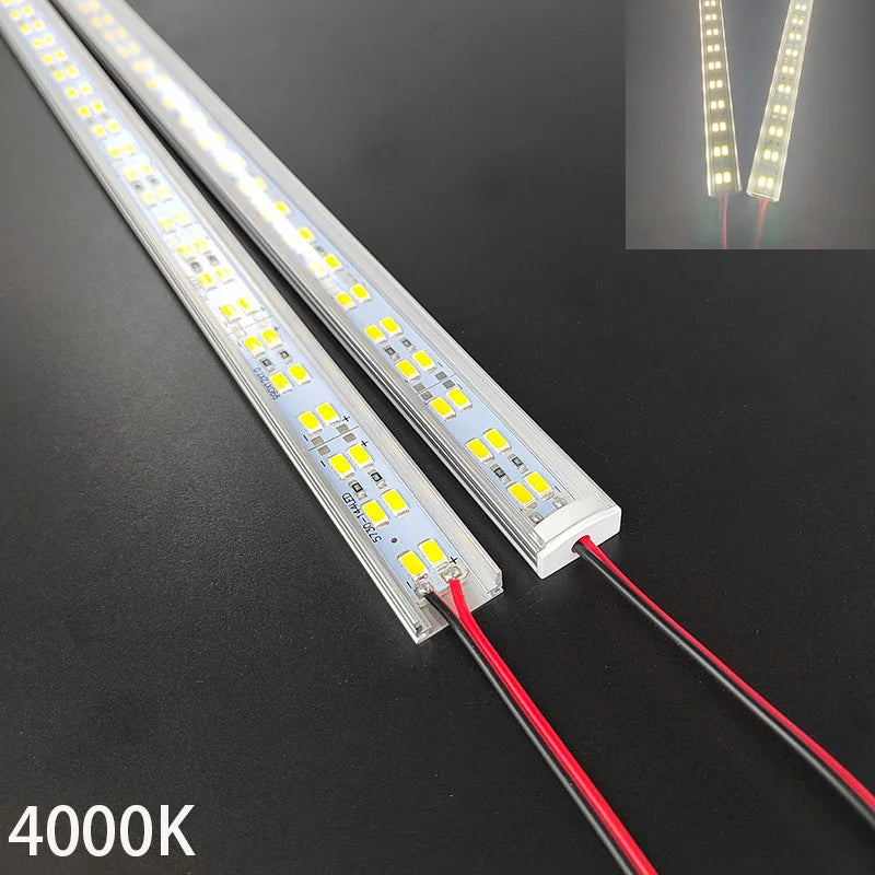 72LED Super Bright Light Bar - 50cm DC12V Aluminum Strip Lamp for Kitchen & Shelf Lighting