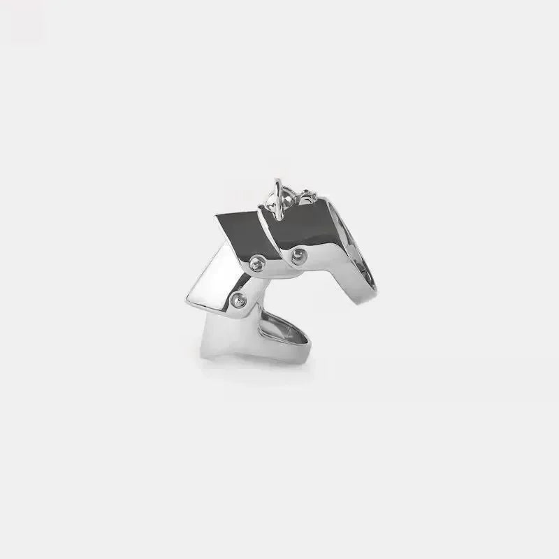 Anime Oosaki Nana Cosplay Metal Armor Ring – Rock Punk Style Movable Joint Jewelry for Unisex Gift