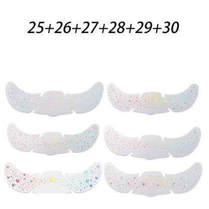 6pcs Hot Stamping Freckles Makeup Patches – Metallic Gold & Silver Temporary Tattoo Stickers for Face