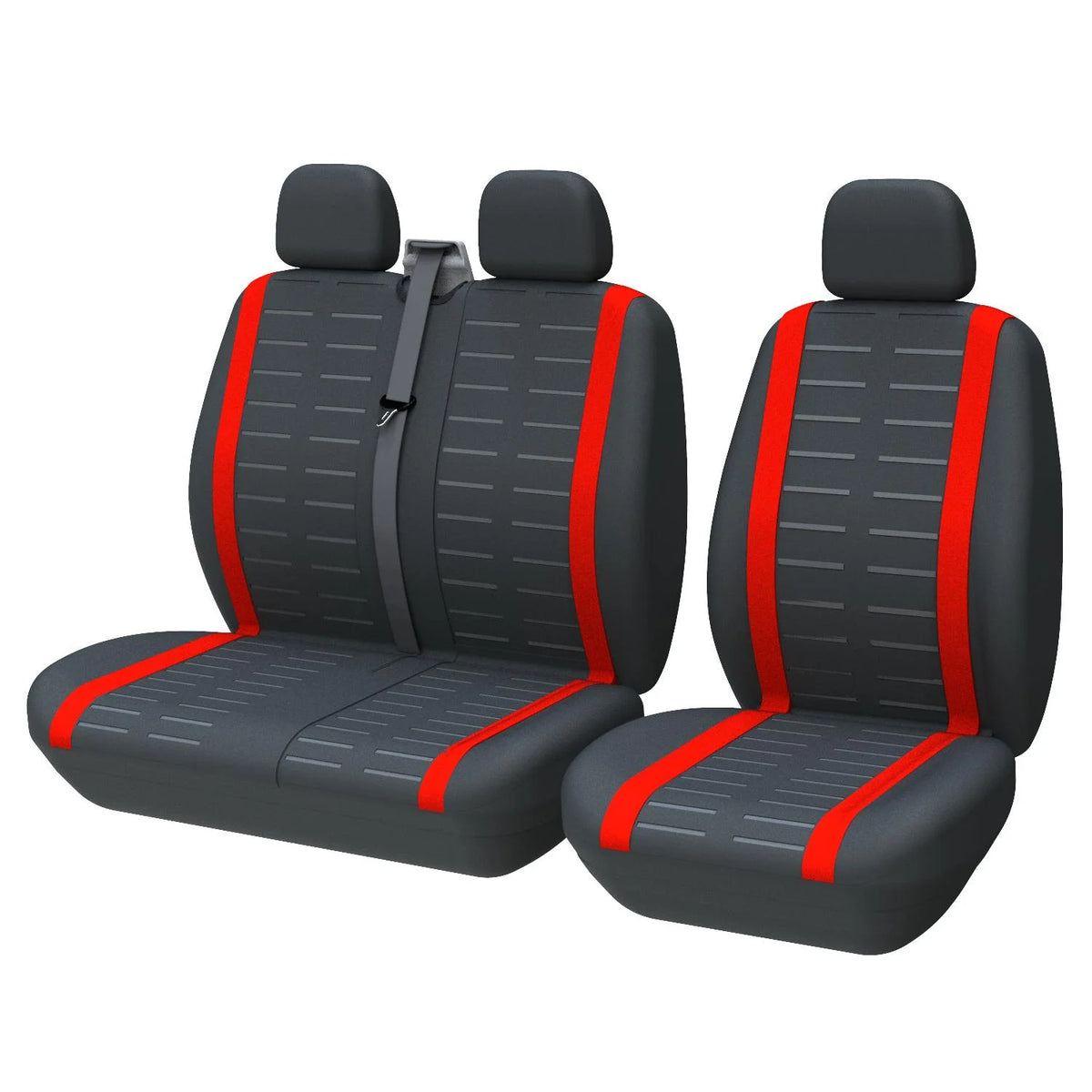 Universal 3D Stripe Car Seat Covers - 2+1 Front Seat Covers for Vans & Trucks