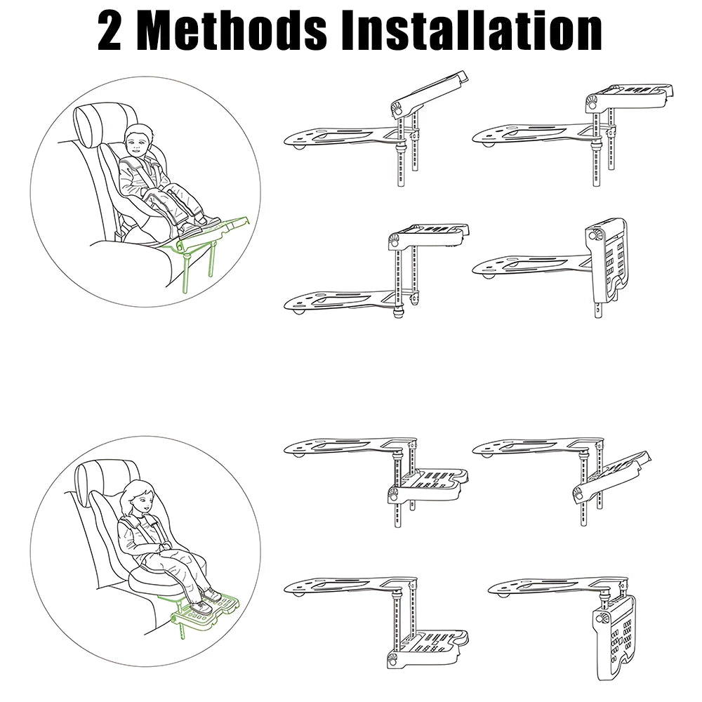 Foldable Car Pram Footrest Attachment – Universal Baby Foot Pedal Rest Holder for Children’s Safety Seat