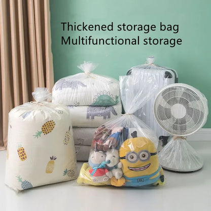Quilt Storage Bag — Large Transparent Dustproof & Moisture-Proof Organizer for Clothes, Toys & Moving