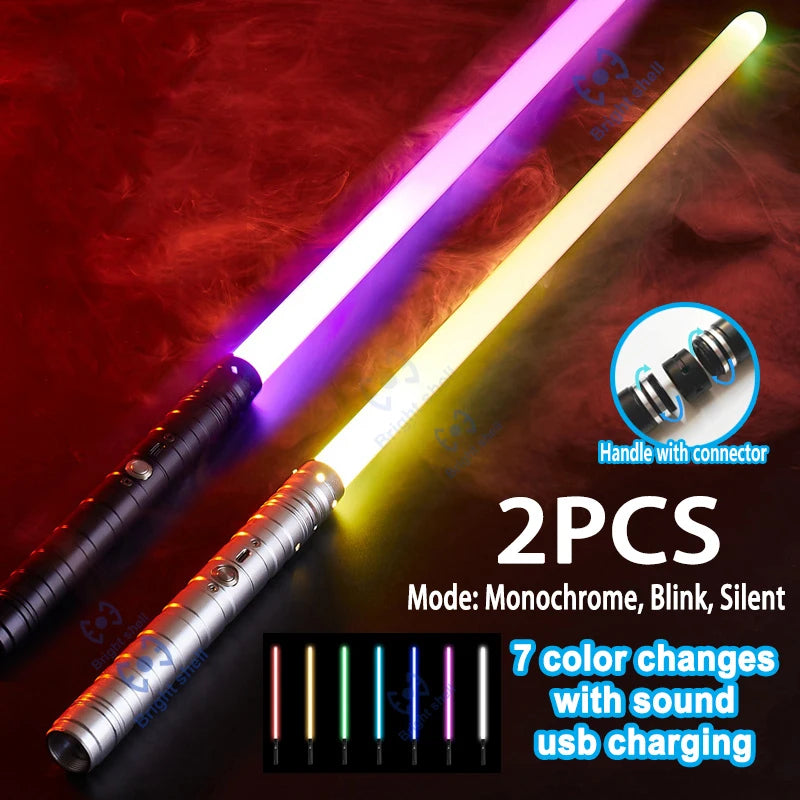 RGB Metal Lightsaber Toy – 15-Color Changing Laser Sword with Sound Effects, Force FX Jedi Blaster Gift for Kids