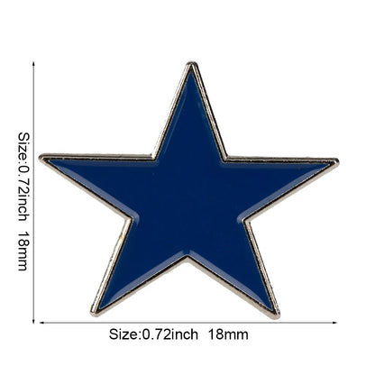 Baby Blue Metal Star Lapel Pin Brooch – Colorful Enamel Star Badge Accessories for Jackets, Bags & Fashion Outfit Decor