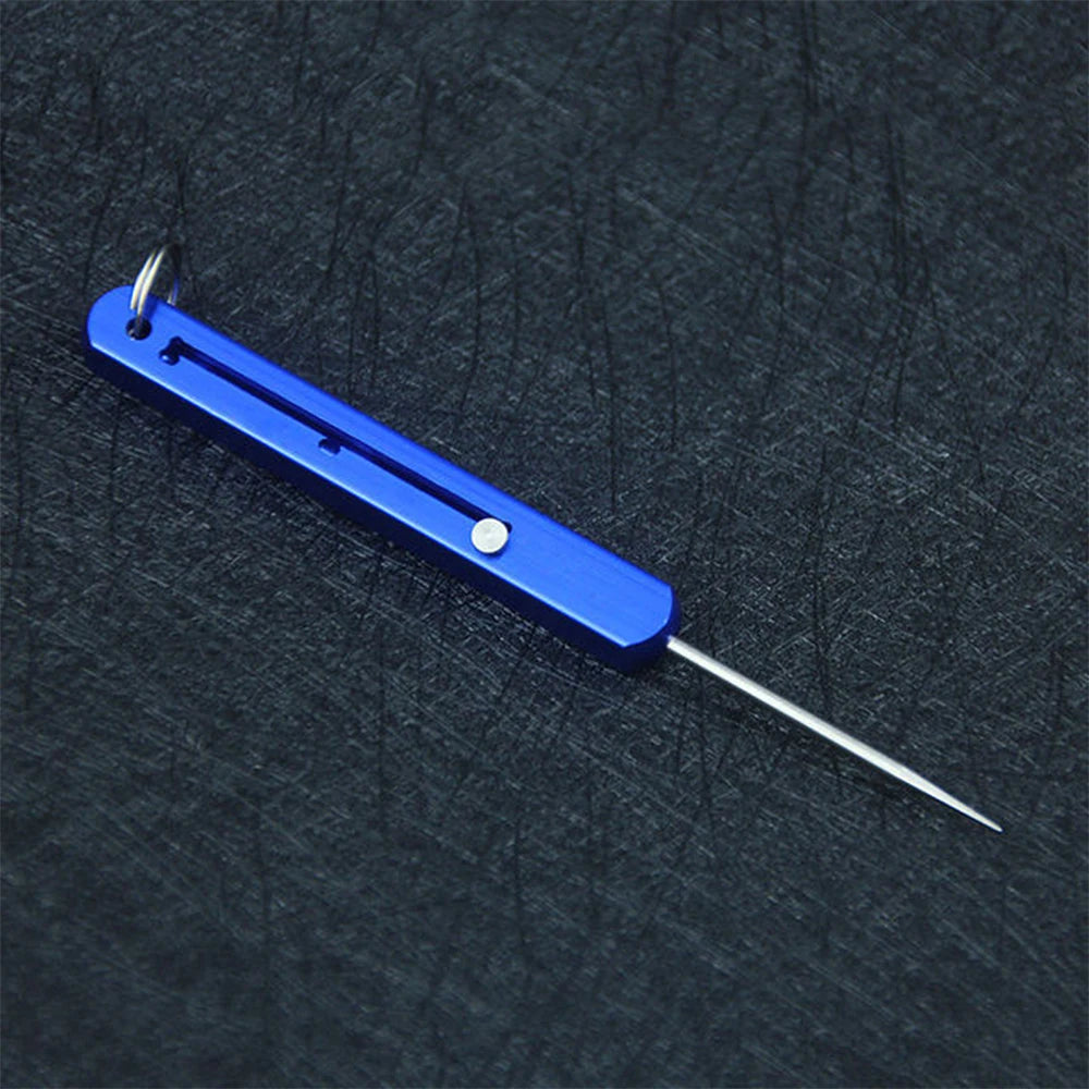 Portable Titanium Toothpick Set - Reusable Telescopic Metal Toothpick Holder with Keychain Pocket Tool