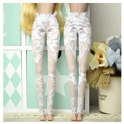 1/6 Scale Doll White Lace Socks & Stockings Set – Casual Pants Accessories for BB Dolls