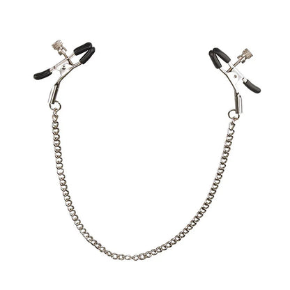 Metal Chain Nipple Clamps - Adult BDSM Sensation Clips for Couples’ Intimate Play