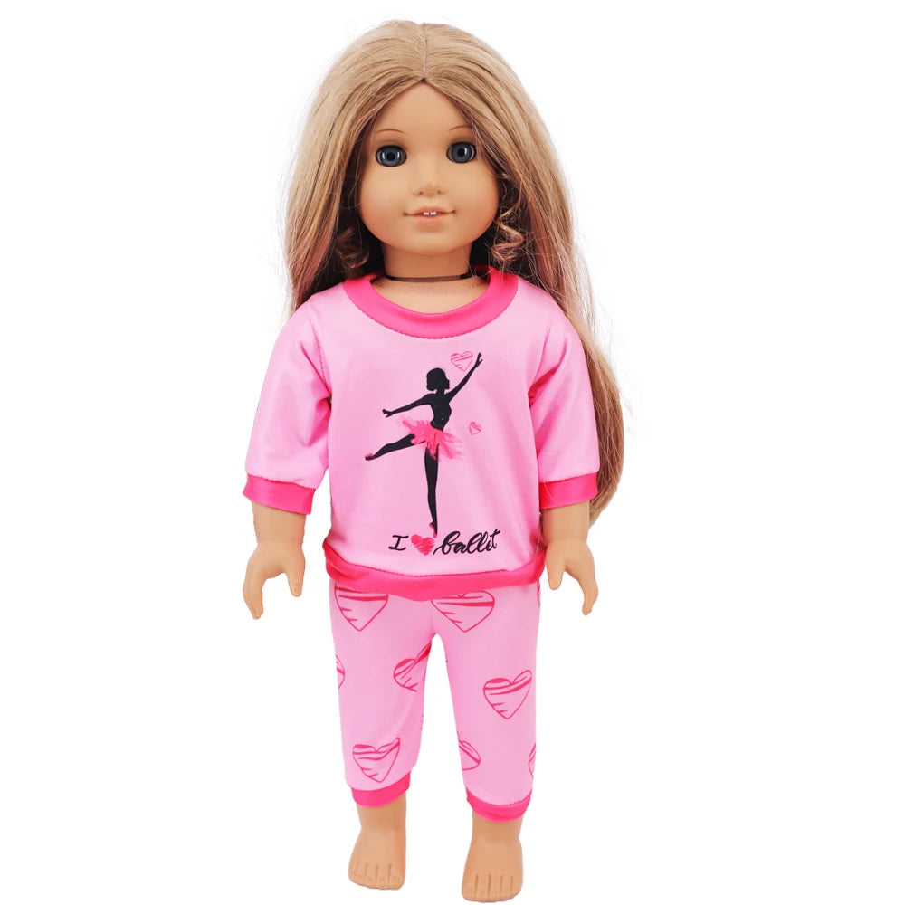 15-Style Doll Pajamas & Nightgowns – Cute Patterns for 18-Inch American & 43cm Born Dolls, Doll Accessories Toy