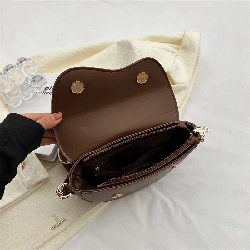 Chic Small Leather Armpit Bag for Women: 2024 Summer Shoulder Crossbody with Chain - Vintage Underarm Handbag