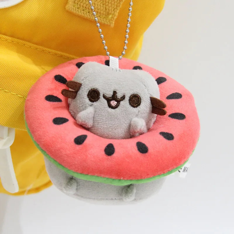 Pusheen Cat Bag Charm - Cute Kawaii Kitten Backpack Pendant, Couple Keychain Accessory, Birthday and Christmas Gift