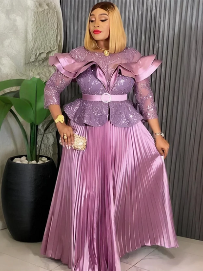 Plus Size African Party Dress - 2026 Dashiki Ankara Wedding Evening Maxi Gown